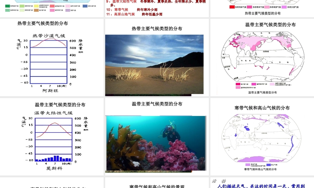 2014秋七年级地理上册 第三章 第四节 世界的气候课件2 （新版）新人教版