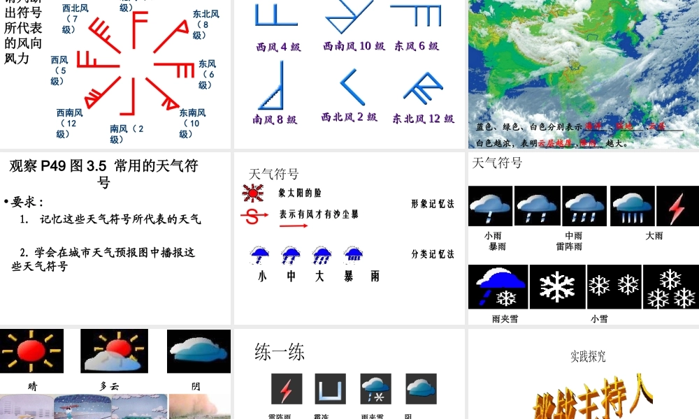 2014秋七年级地理上册 第三章 第一节 多变的天气课件3 （新版）新人教版