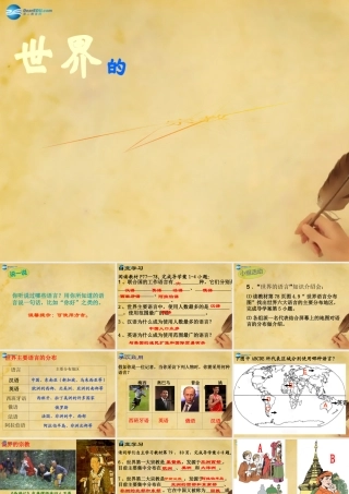 2014秋七年级地理上册 第四章 第二节 世界的语言和宗教课件3 （新版）新人教版