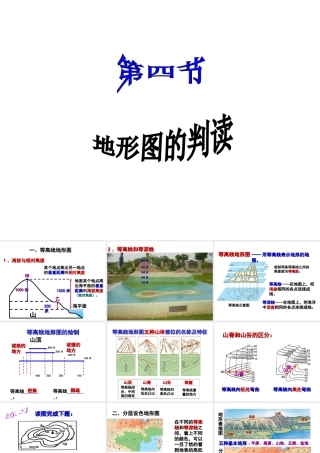 2014秋七年级地理上册 第一章 第四节 地形图的判读课件2 （新版）新人教版
