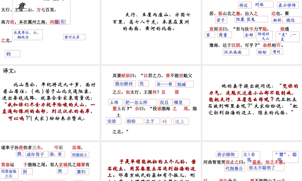 2017八年级语文上册 第六单元 22《愚公移山》课件 新人教版