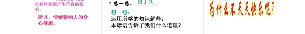 2014秋七年级政治下册 第十三课 第一框 你了解自己的情绪吗课件 鲁教版