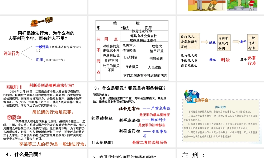 2015年八年级政治下册 第6课 拒绝犯罪（第1课时）课件 北师大版