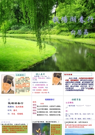 2017八年级语文上册 第三单元 12 唐诗五首 钱塘湖春行课件 新人教版