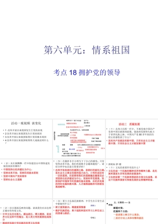 2015届中考政治 第六单元 情系祖国专题复习课件