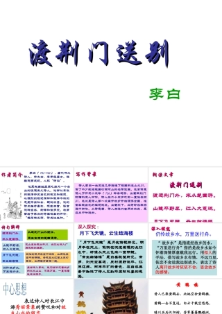 2017八年级语文上册 第三单元 第12课《唐诗五首》渡荆门送别课件 新人教版