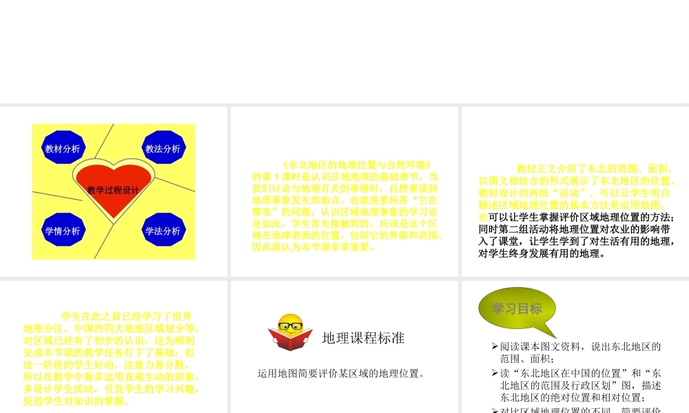 2015年河南省八年级地理下册 第6章 第1节 东北地区的地理位置与自然环境课件（第1课时）（新版）湘教版