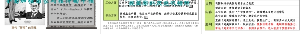 2017春九年级历史下册 世界现代史 第二学习主题 凡尔赛—华盛顿体系 第8课 经济危机和罗斯福新政教学课件 川教版
