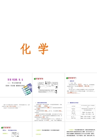 2015九年级化学下册 8.2 常见的酸和碱（第2课时）常见的碱 碱溶液的化学性质精品课件 （新版）粤教版