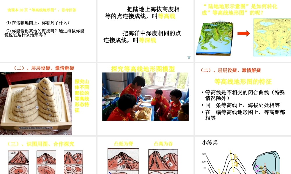 2015年河南省七年级地理上册 2.3 世界地形 学看地形图课件 （新版）湘教版
