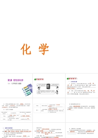 2015九年级化学下册 9.4 化学物质与健康精品课件 （新版）粤教版
