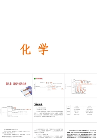 2015九年级化学下册 第九章 现代生活与化学本章总结提升精品课件 （新版）粤教版