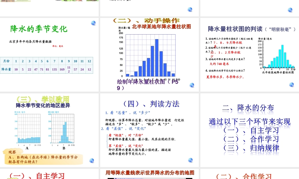 2015年河南省七年级地理上册 3.3 降水的变化与分布课件 （新版）新人教版