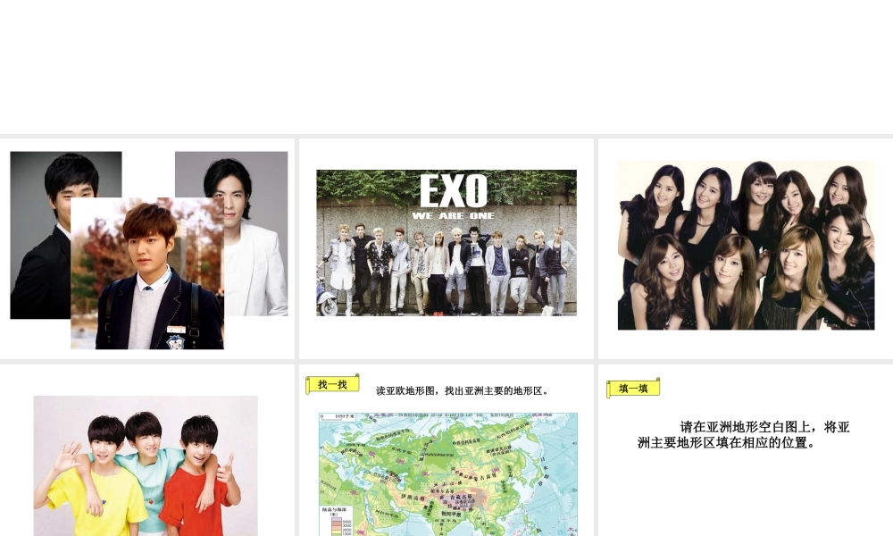 2015年河南省七年级地理下册 6.2 亚洲的地形和水系（第1课时）课件1 （新版）新人教版