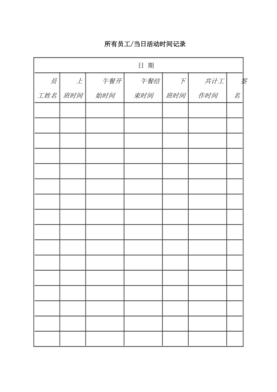 考勤管理所有员工当日活动时间记录_第1页