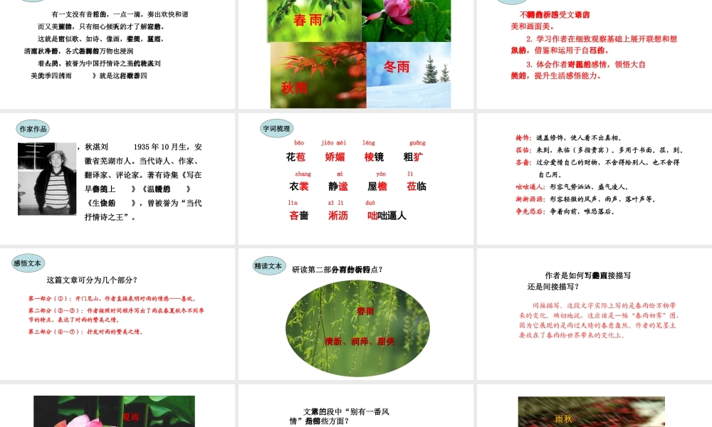 3.雨的四季课件