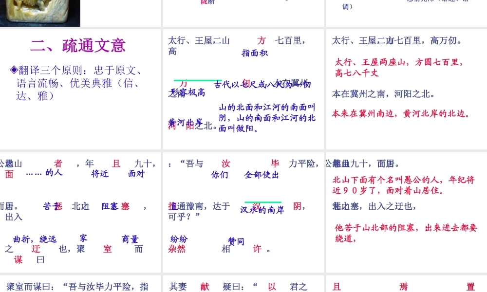 2级语文上册 第22课《愚公移山》课件 新人教版