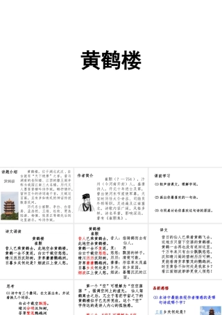 2级语文上册 第三单元 第12课 唐诗五首《黄鹤楼》课件 新人教版