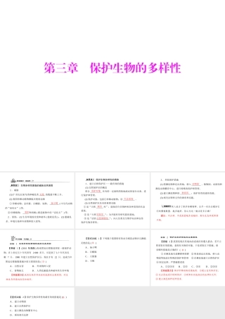 《随堂优化训练》2011年八年级生物上册 第六单元 第三章 保护生物的多样性 配套课件 人教新课标版