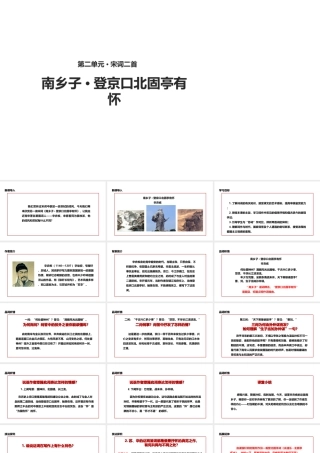 2级语文下册 3《宋词二首》南乡子登京口北固亭有怀课件 长春版