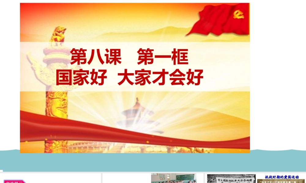 8.1 国家好 大家才会好课件