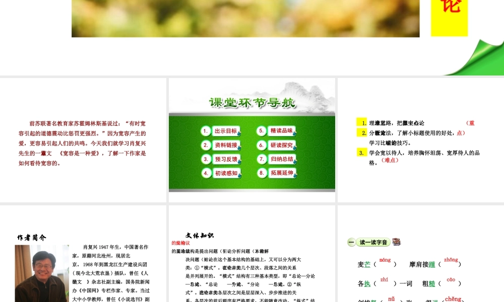 2级语文下册 第二单元 7 宽容是一种爱课件 苏教版