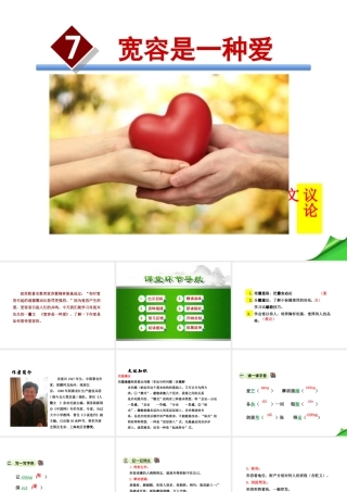 2级语文下册 第二单元 7 宽容是一种爱课件 苏教版