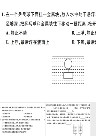 2019八年级物理下册 第十章 第3节 物体的浮沉条件及应用习题课件 （新版）新人教版