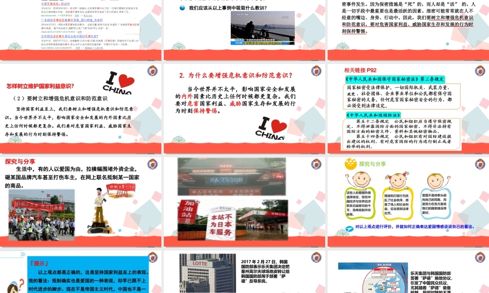 8.2坚持国家利益至上课件