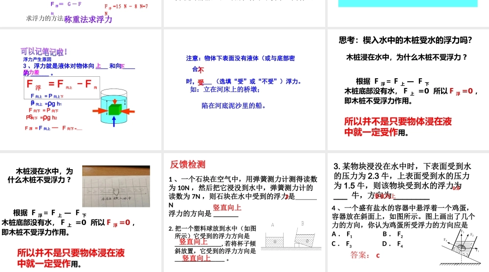9.1认识浮力课件