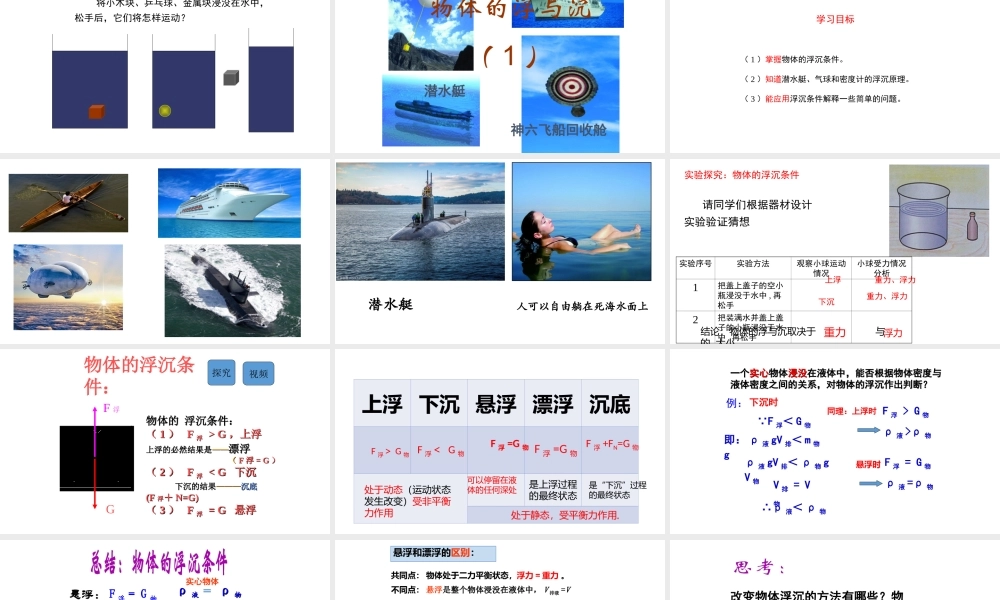 9.3物体的浮与沉课件