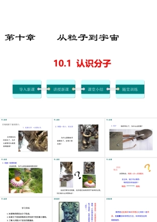 2019春八年级物理下册 10.1 认识分子课件 （新版）粤教沪版