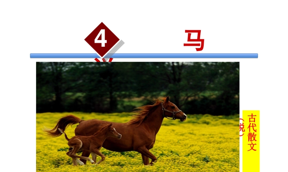 2级语文下册 第一单元 4 马说课件 苏教版