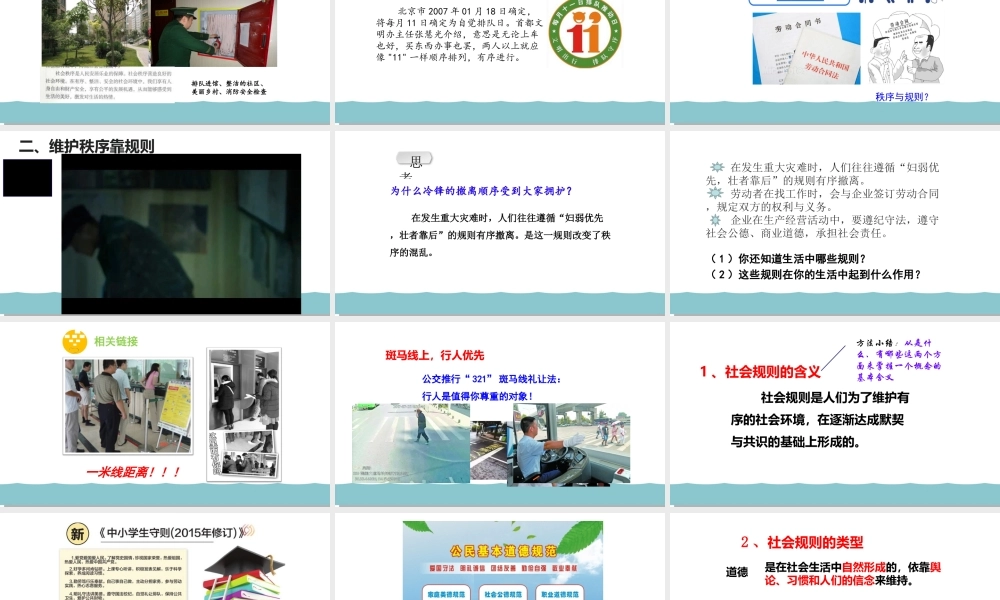 3.1 维护秩序 教学课件