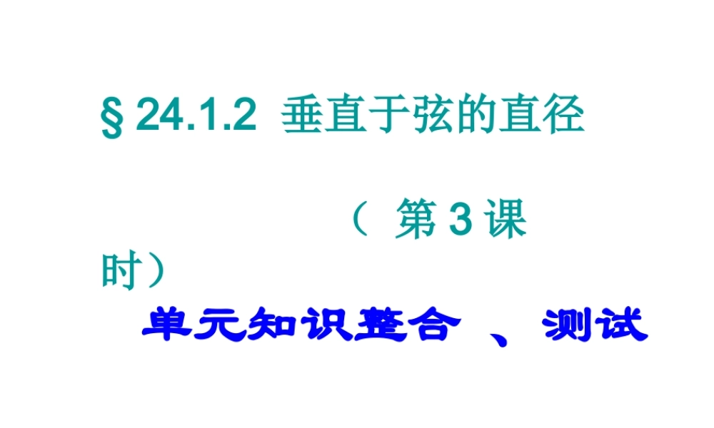 24.1.2垂直于弦的直径(第3课时)