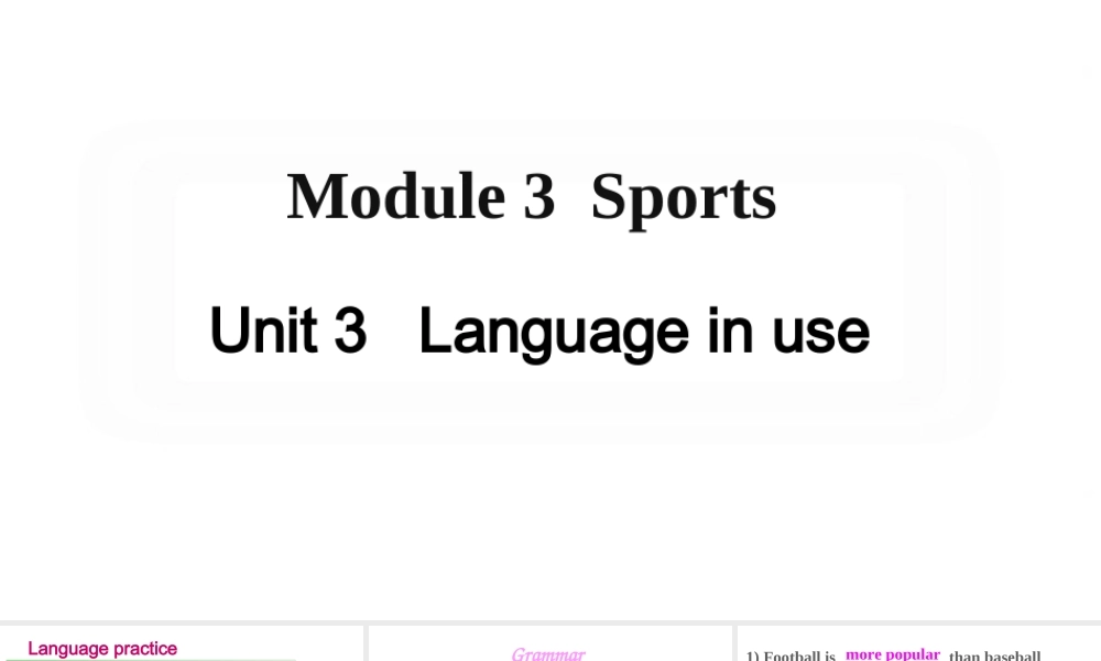 Module 3 Unit 3课件