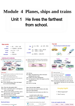 Module 4 Unit 1课件