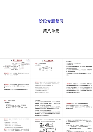 【世纪金榜】2014届新学期中考生物知识点复习 八年级下册 第八单元 阶段专题复习（含2013教师典型题）课件 新人教版