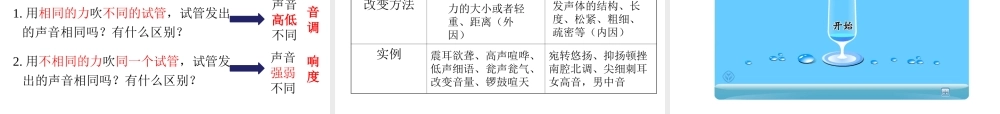 2019年八年级物理上册 3.2 乐音的三个特征（第1课时）课件 （新版）教科版