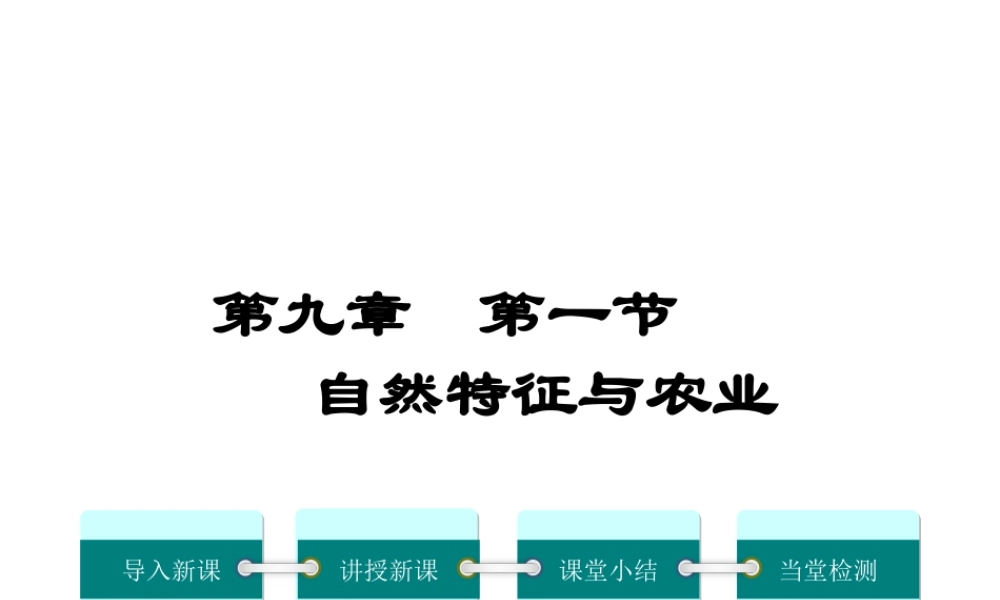 2019年春八年级地理下册 第九章 第一节 自然特征与农业课件（新版）新人教版