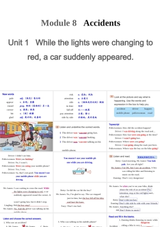 Module 8 Unit 1课件
