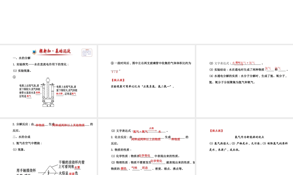 【世纪金榜】2014年九年级化学上册 2.2 水分子的变化课件 （新版）鲁教版