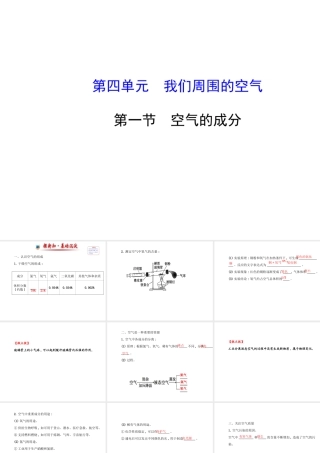 【世纪金榜】2014年九年级化学上册 4.1 空气的成分课件 （新版）鲁教版