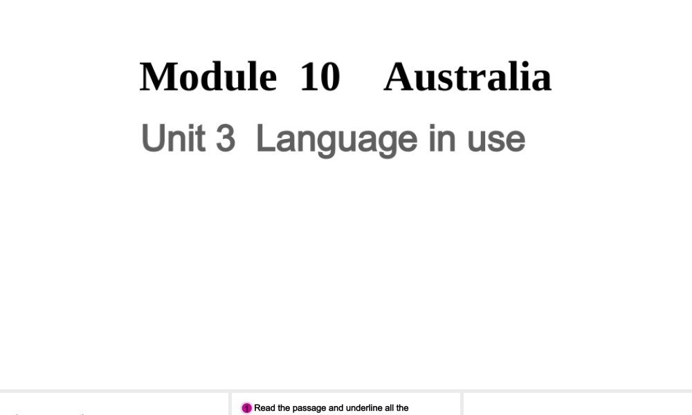 Module 10 Unit 3课件
