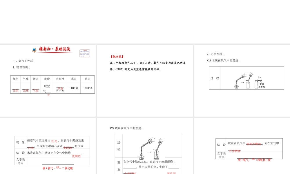 【世纪金榜】2014年九年级化学上册 4.3 氧气课件2 （新版）鲁教版