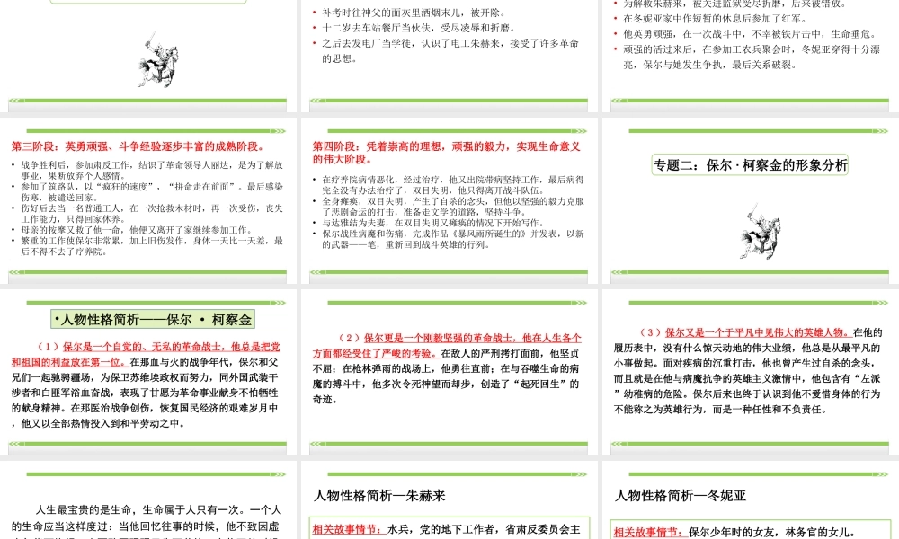 2019年春八年级语文下册 第六单元 名著导读《钢铁是怎样炼成的》摘抄和做笔记课件 新人教版