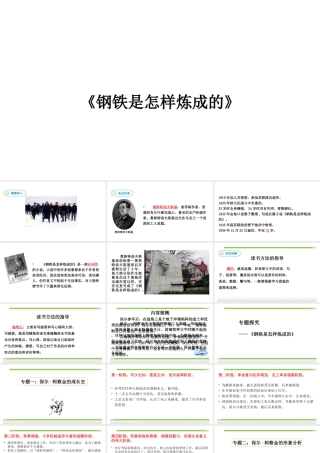 2019年春八年级语文下册 第六单元 名著导读《钢铁是怎样炼成的》摘抄和做笔记课件 新人教版