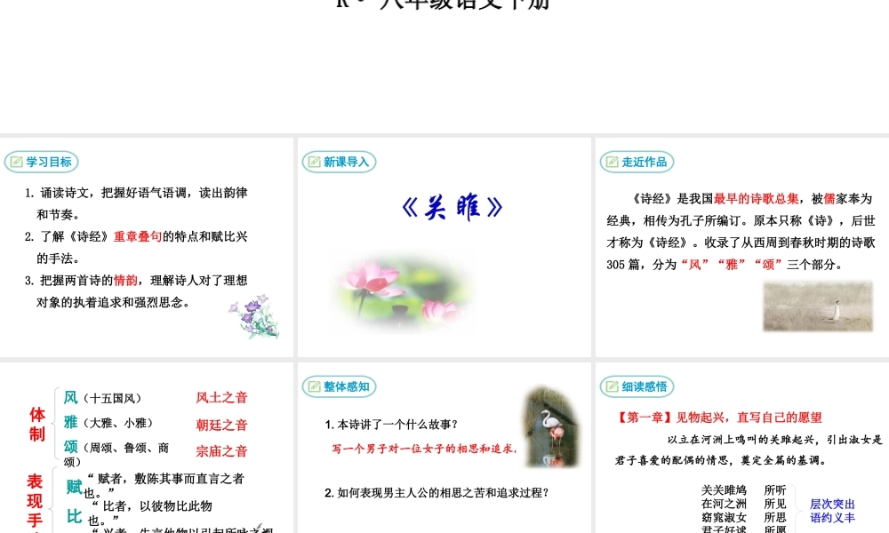 2019年春八年级语文下册 第三单元 12《诗经》二首课件 新人教版