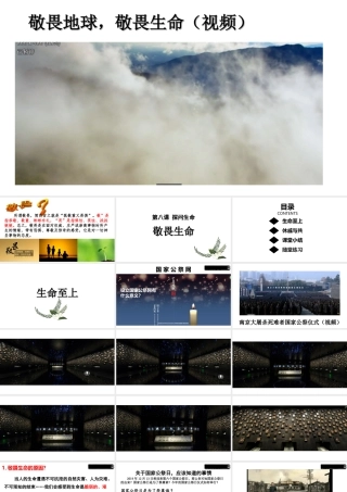 2019秋七年级道德与法治上册 第四单元 生命的思考 第八课 探问生命 第2框 敬畏生命课件