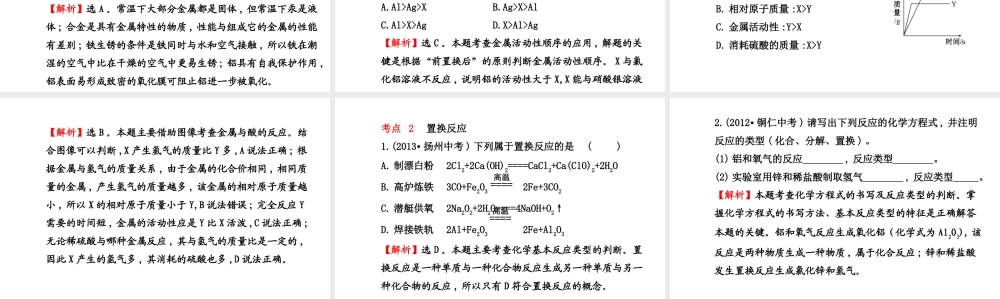 【世纪金榜】2014新学期中考化学一轮 阶段专题复习 九下 第八单元（同步知识点汇集+含2013教师典型题）课件 新人教版